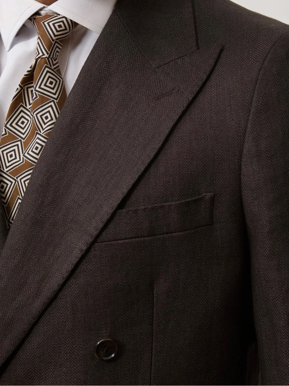 Todd Snyder Dark Brown Double-Breasted Blazer